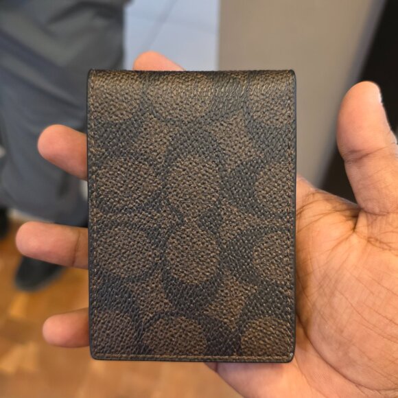 COACH® Outlet | Compact Billfold Wallet In Signature Canvas Compact Billfold Wallet In Signature Canvas